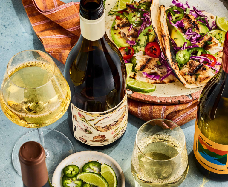 Tacos e vino bianco