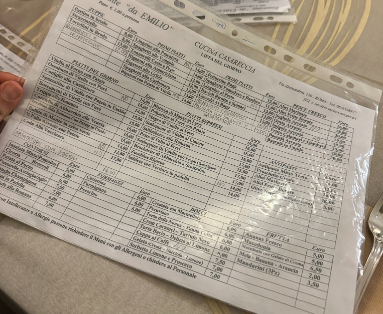 da-emilio-roma-trattoria-storica-cucina-romana-menu