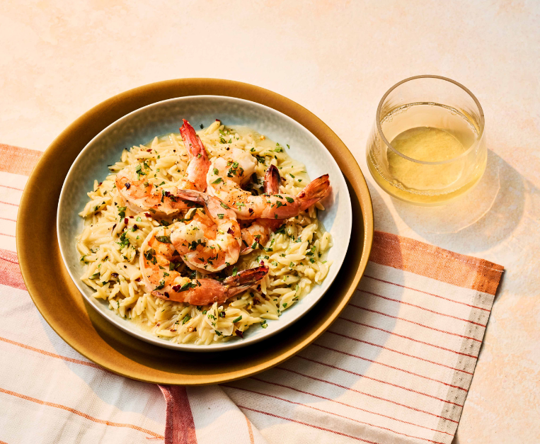 risoni-con-gamberi-limone-e-dragoncello