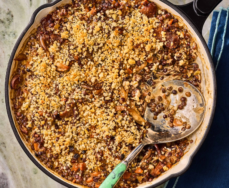 gratin-di-lenticchie-e-funghi