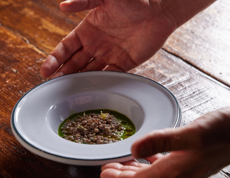 uno dei piatti di Sextantio Cucina