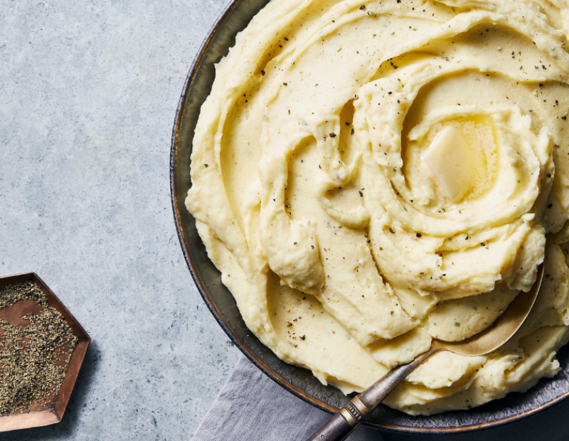 Purè di patate alle erbe aromatiche e aglio