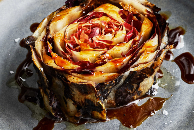 Ricetta del Radicchio di Verona grigliato con bottarga e melassa di mele