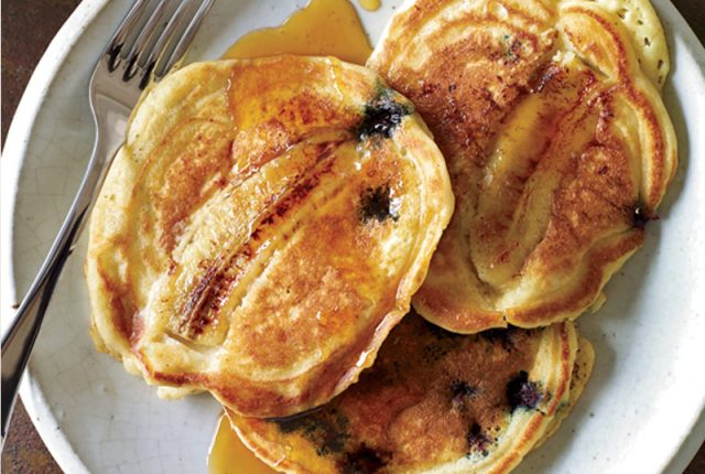 Tyler Florence’s Blueberry Banana Pancakes (ph John Kernick)