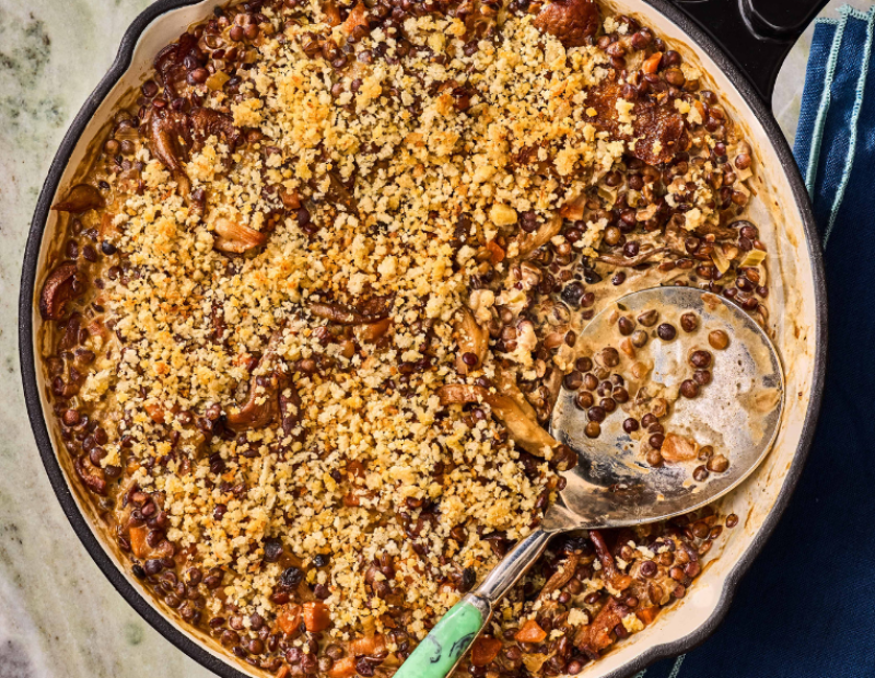gratin-di-lenticchie-e-funghi