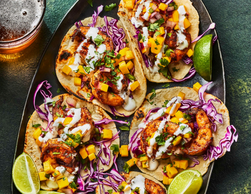 tacos-di-gamberi-speziati-con-salsa-di-mango